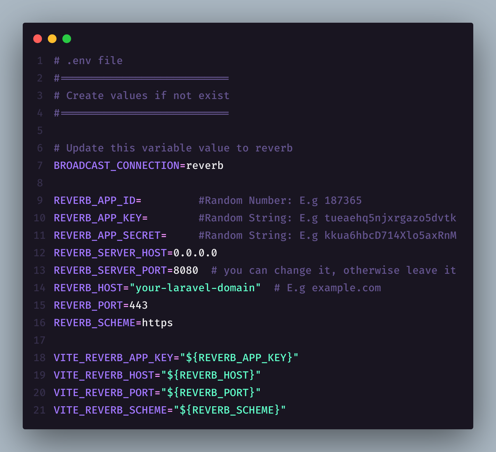 Creating Reusable Alpinejs Components Reverb Environment File Values